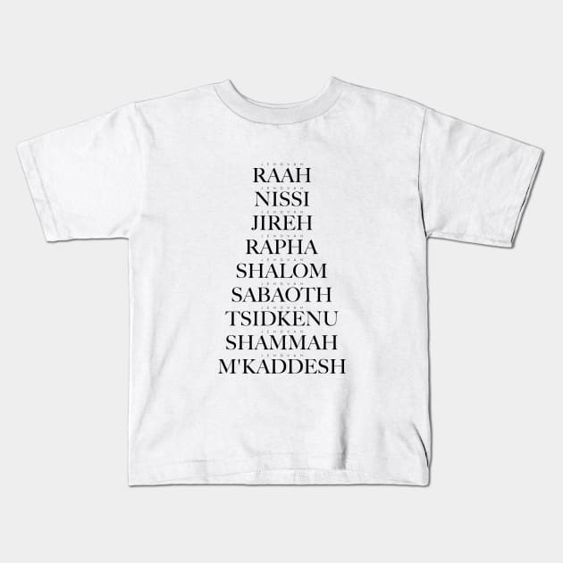 Names Of God Kids T-Shirt by Church Store